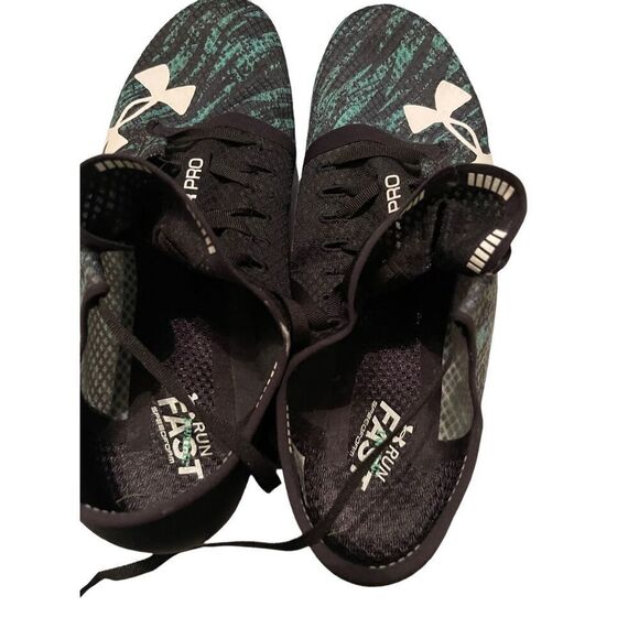 Under Armour Mens Black & Green Speedform Miler Pro Track Spikes Athletic Shoes - Picture 7 of 14